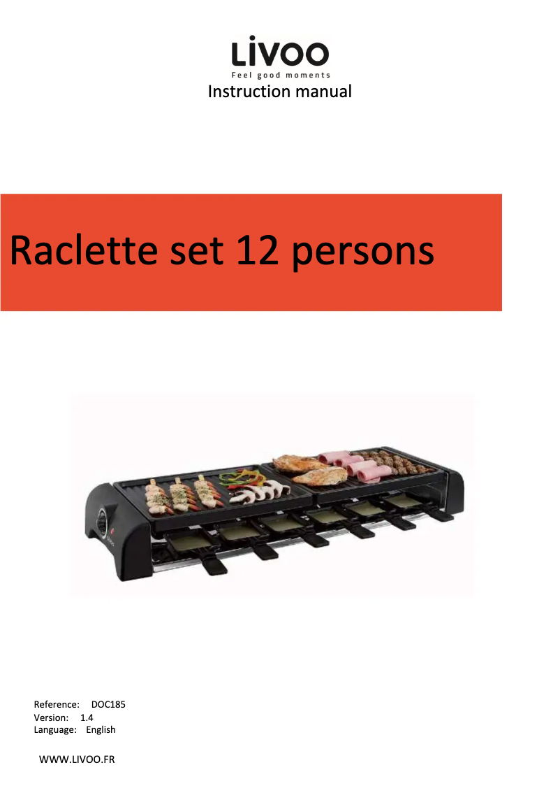 Page 1 de la notice Manuel utilisateur Livoo DOC185