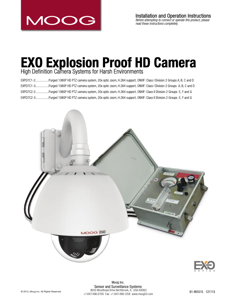 Page 1 de la notice Manuel utilisateur Moog EXPD7C1-2