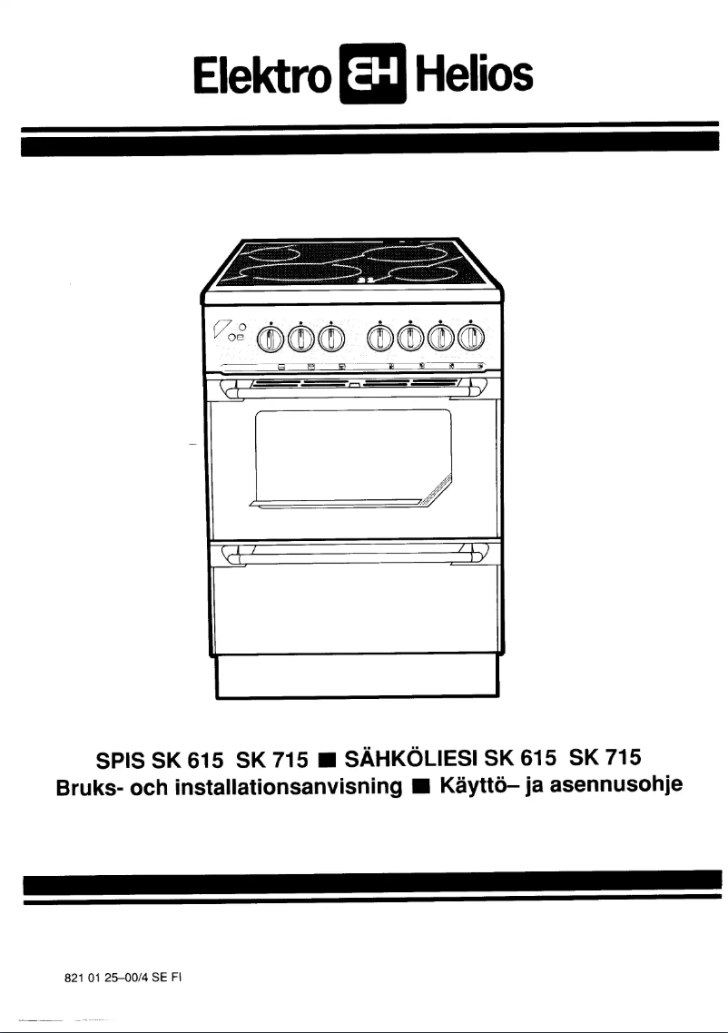 Page 1 de la notice Manuel utilisateur Elektro Helios SK715