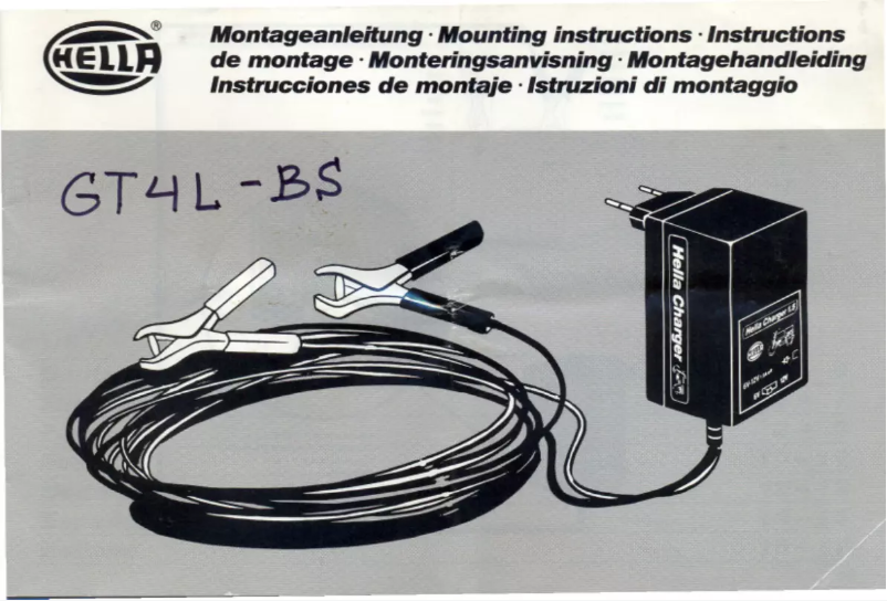 Page 1 de la notice Manuel utilisateur Hella GT4L-BS