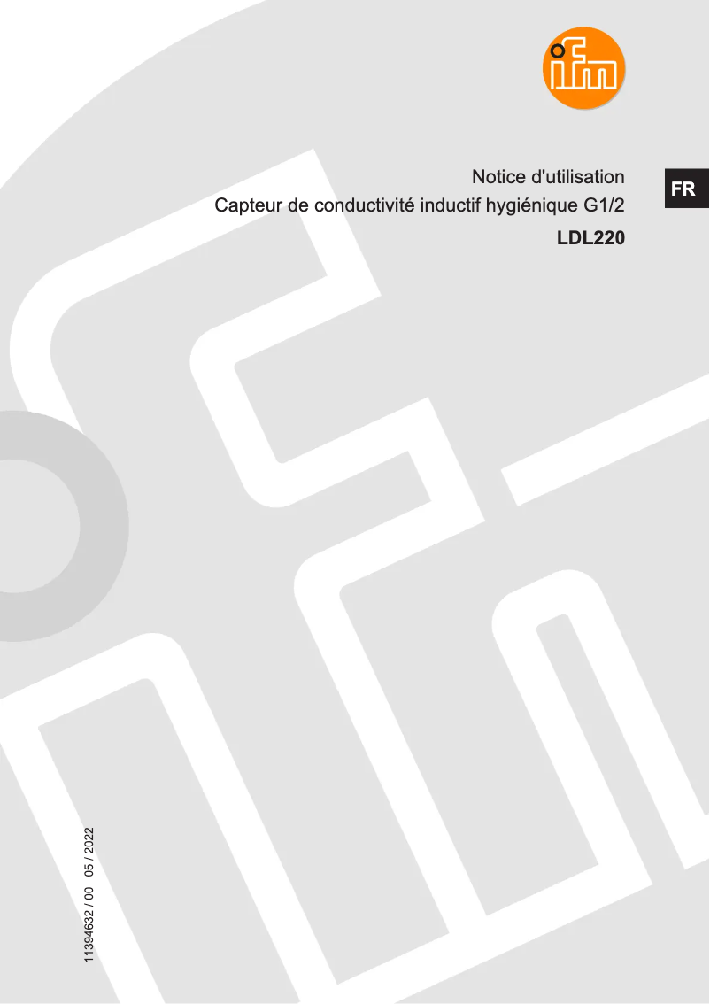 Page 1 de la notice Manuel utilisateur IFM LDL220