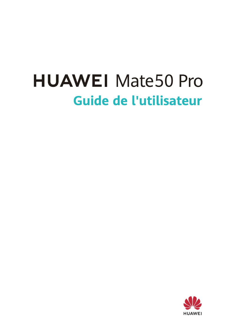 Image de la première page du manuel de l'appareil Mate 50 Pro