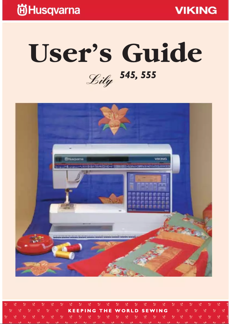 Page 1 de la notice Manuel utilisateur Husqvarna-Viking Lily 545