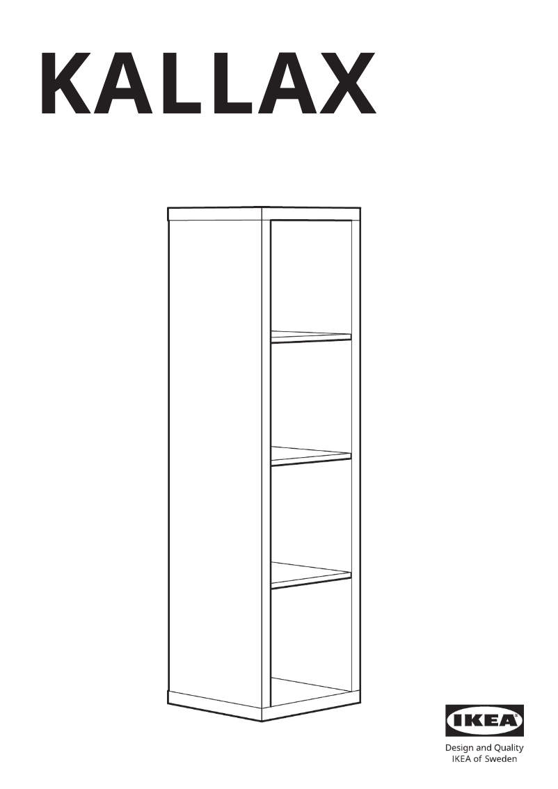 Page 1 de la notice Manuel utilisateur Ikea KALLAX 103.629.20