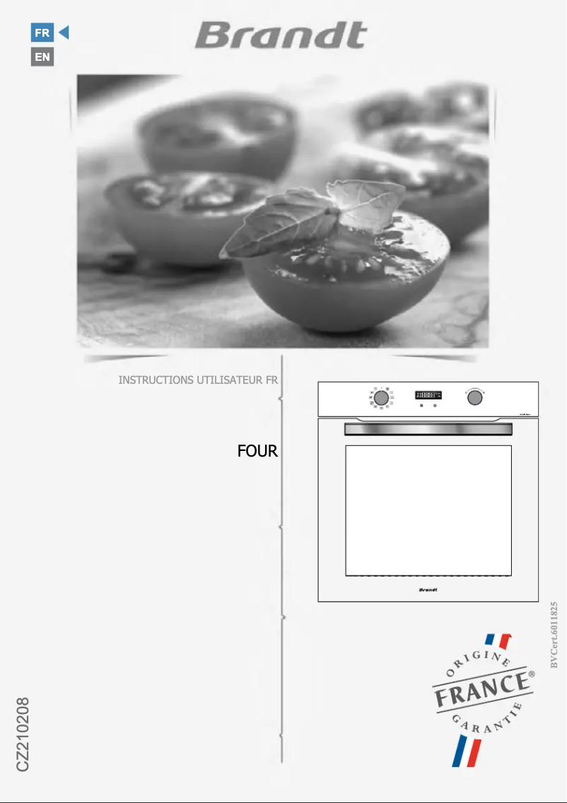 Page 1 of the manual User Manual Brandt BOP2014B