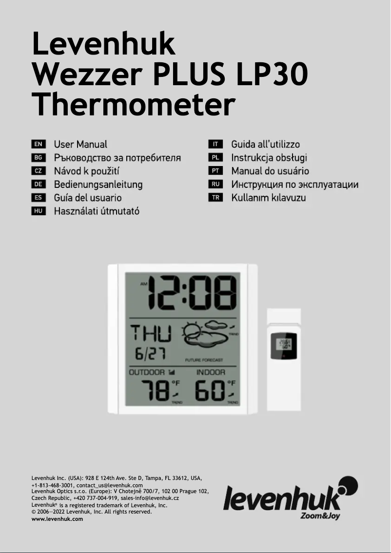 Page 1 de la notice Manuel utilisateur Levenhuk Wezzer Plus LP30