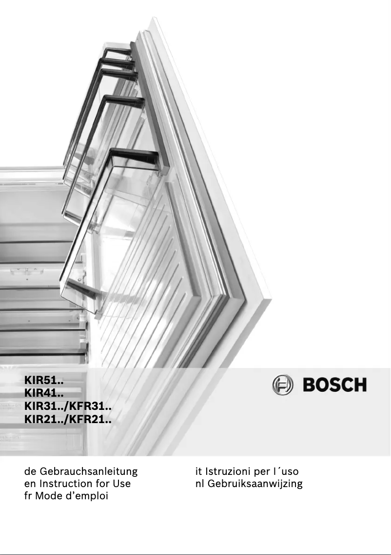 Page 1 of the manual User Manual Bosch KIR41AD30