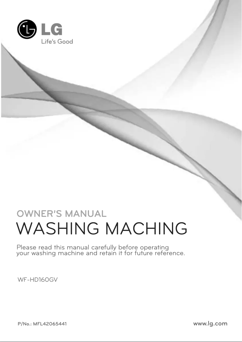Page 1 de la notice Manuel utilisateur LG WF-HD160GV