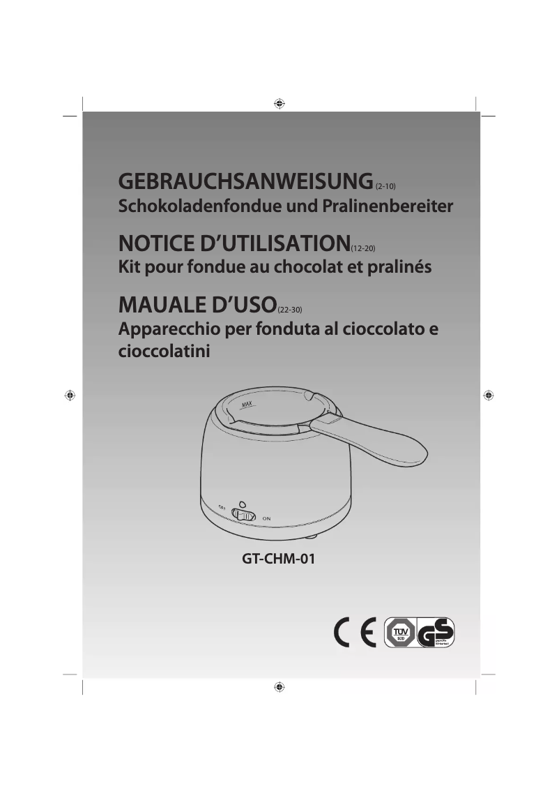 Page 1 of the manual User Manual GlobalTronics GT-CHM-01