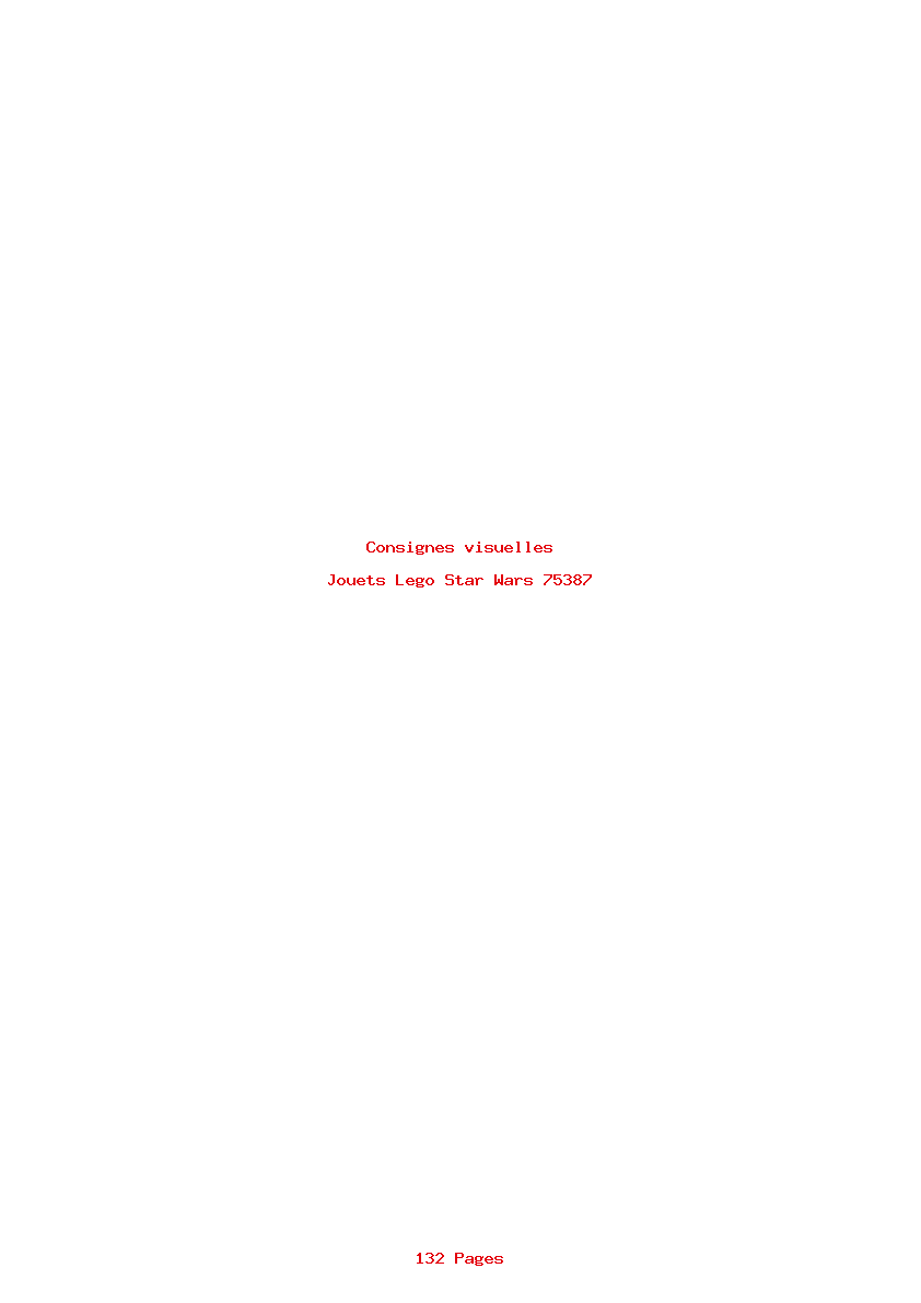 Page 1 de la notice Consignes visuelles Lego Star Wars 75387