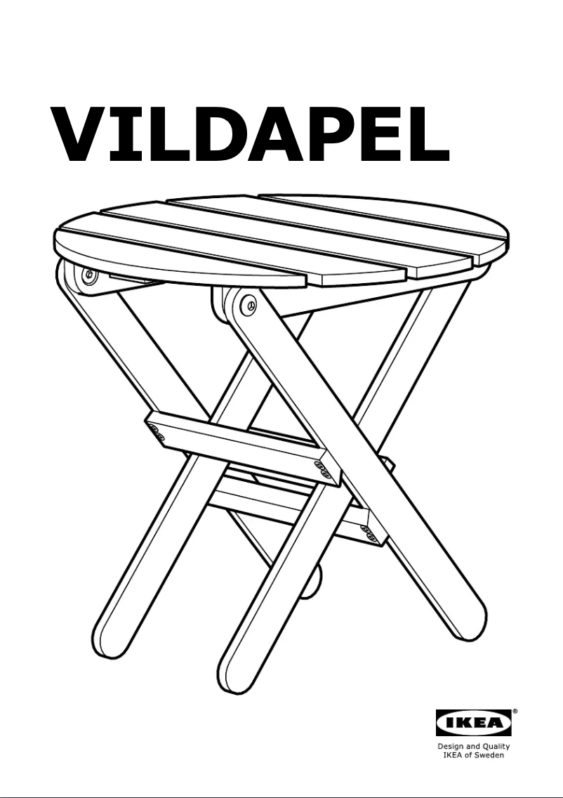 Page 1 de la notice Manuel utilisateur Ikea VILDAPEL 602.372.26