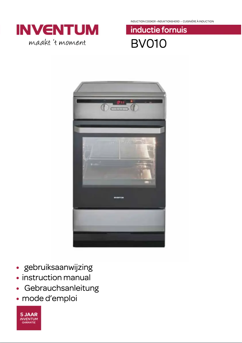 Page 1 de la notice Manuel utilisateur Inventum BV010