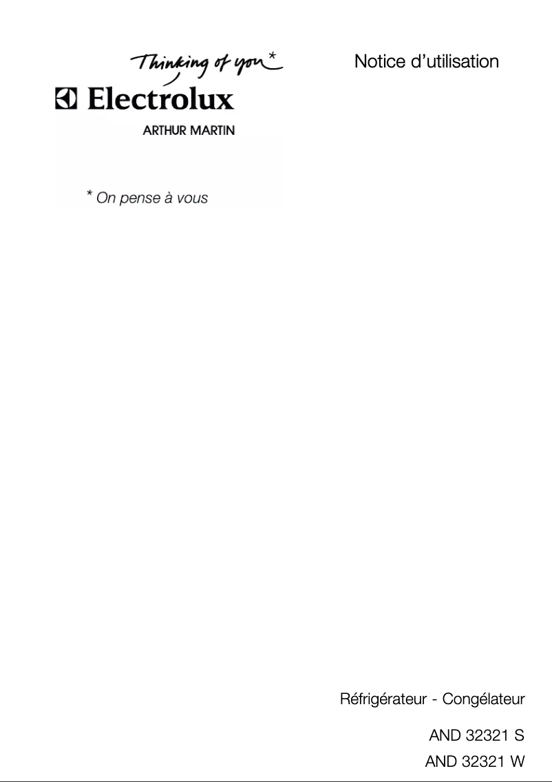 Página 1 del manual Manual de usuario Arthur Martin-Electrolux AND32321W