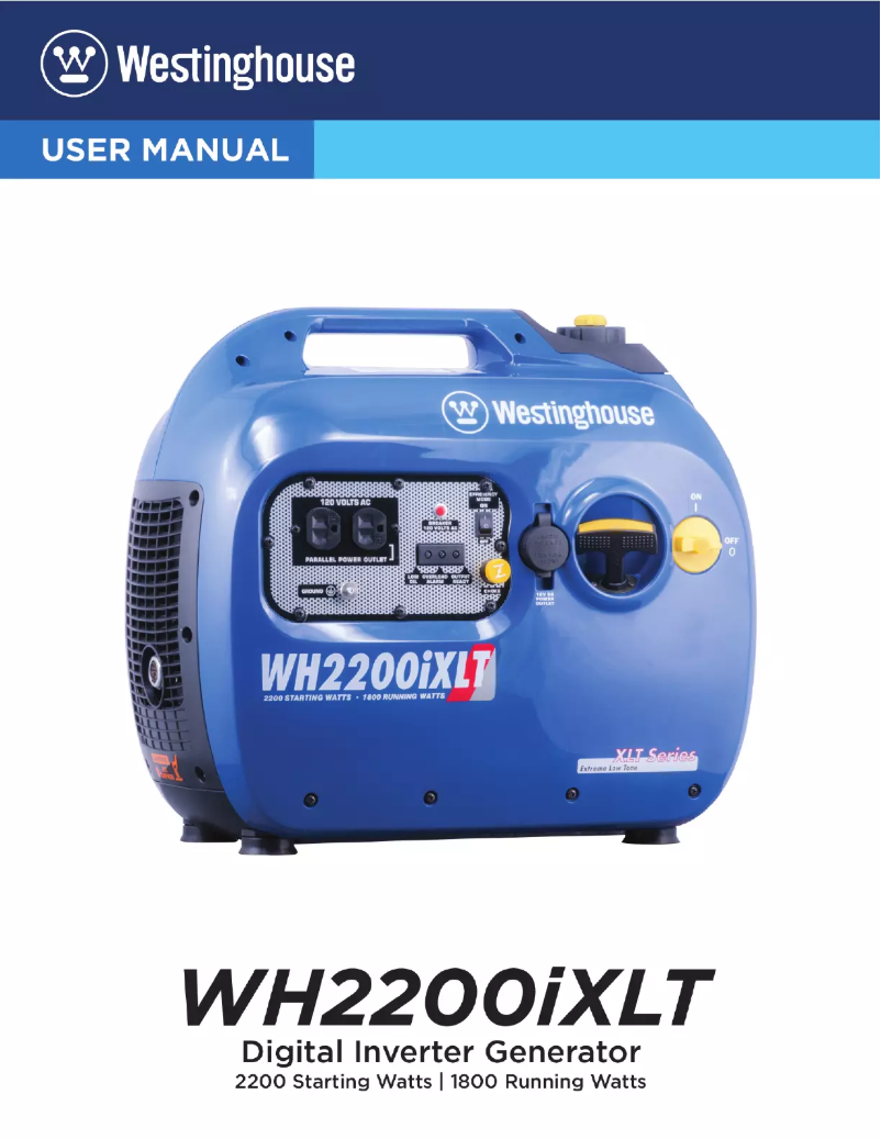Page 1 of the manual User Manual Westinghouse WH2200iXLT