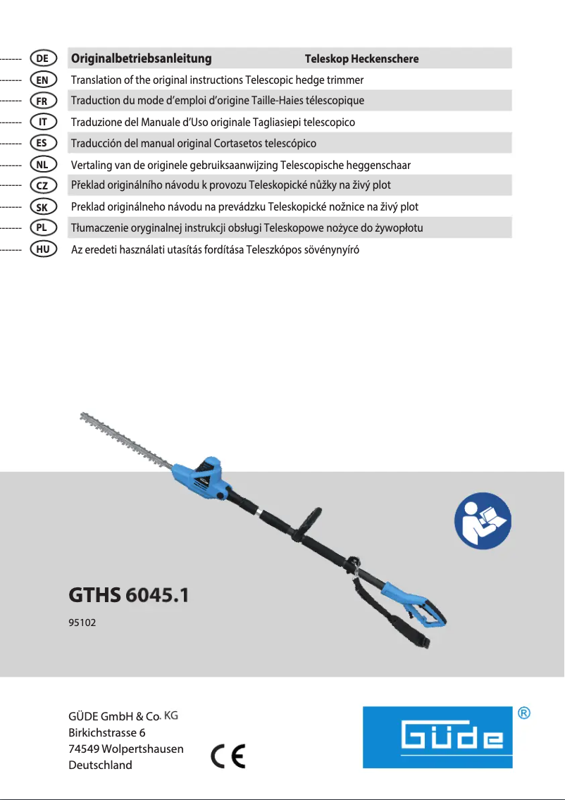 Page 1 de la notice Manuel utilisateur Güde GTHS 6045.1