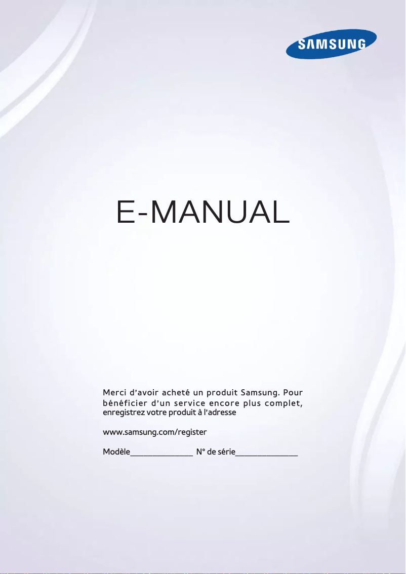 Page 1 de la notice Manuel utilisateur Samsung UA48J5300AR