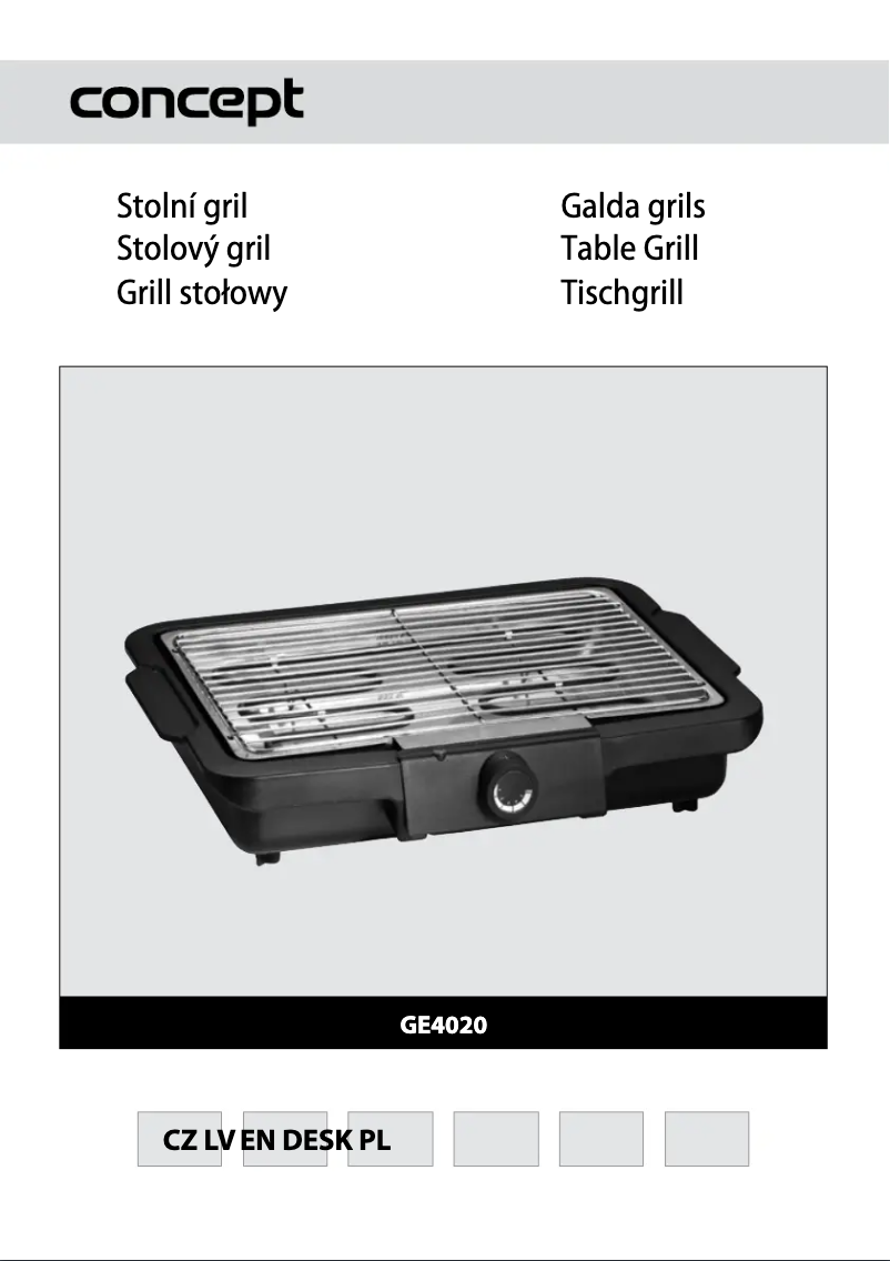 Page 1 de la notice Manuel utilisateur Concept GE-4020