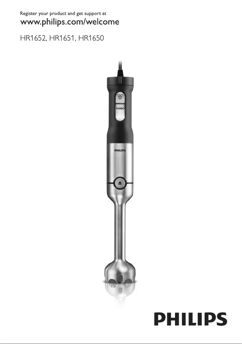 Page 1 de la notice Manuel utilisateur Philips Avance Collection HR1650