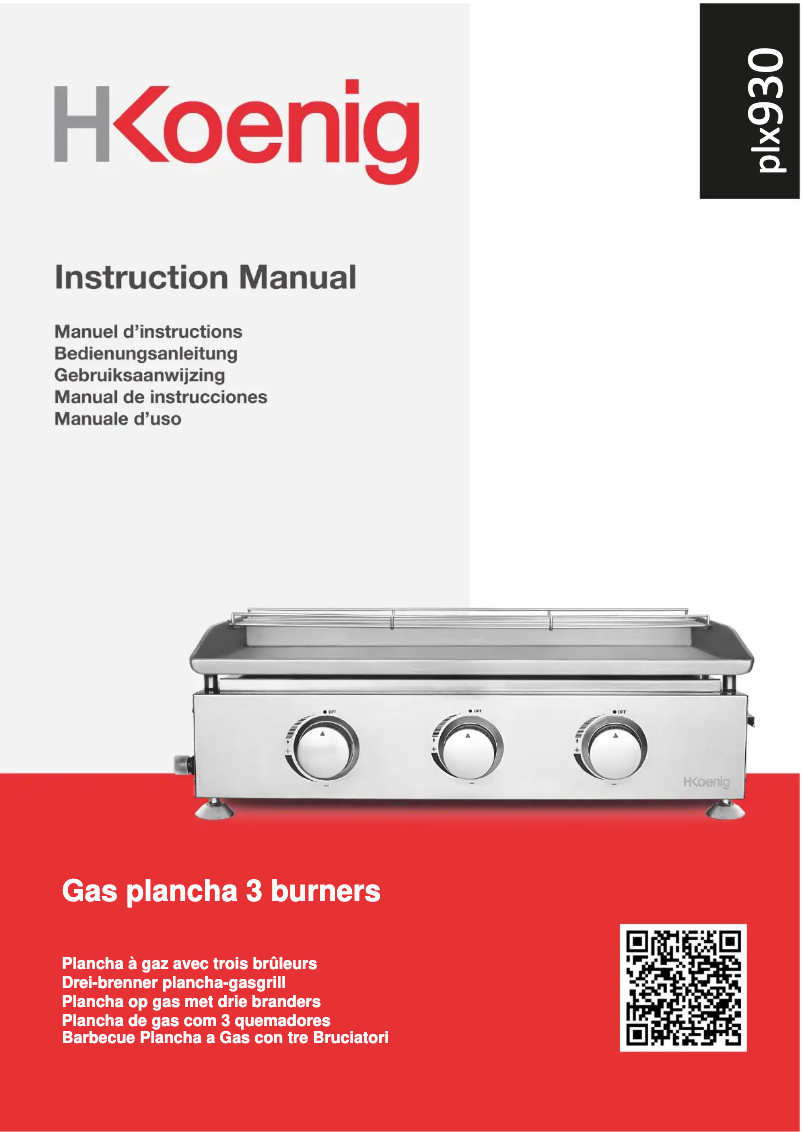 Page 1 de la notice Manuel utilisateur H.Koenig PLX930