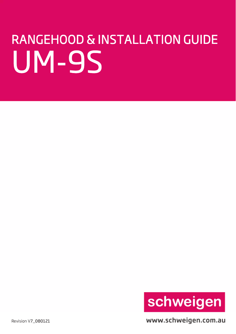 Page 1 de la notice Manuel utilisateur Schweigen UM-9S