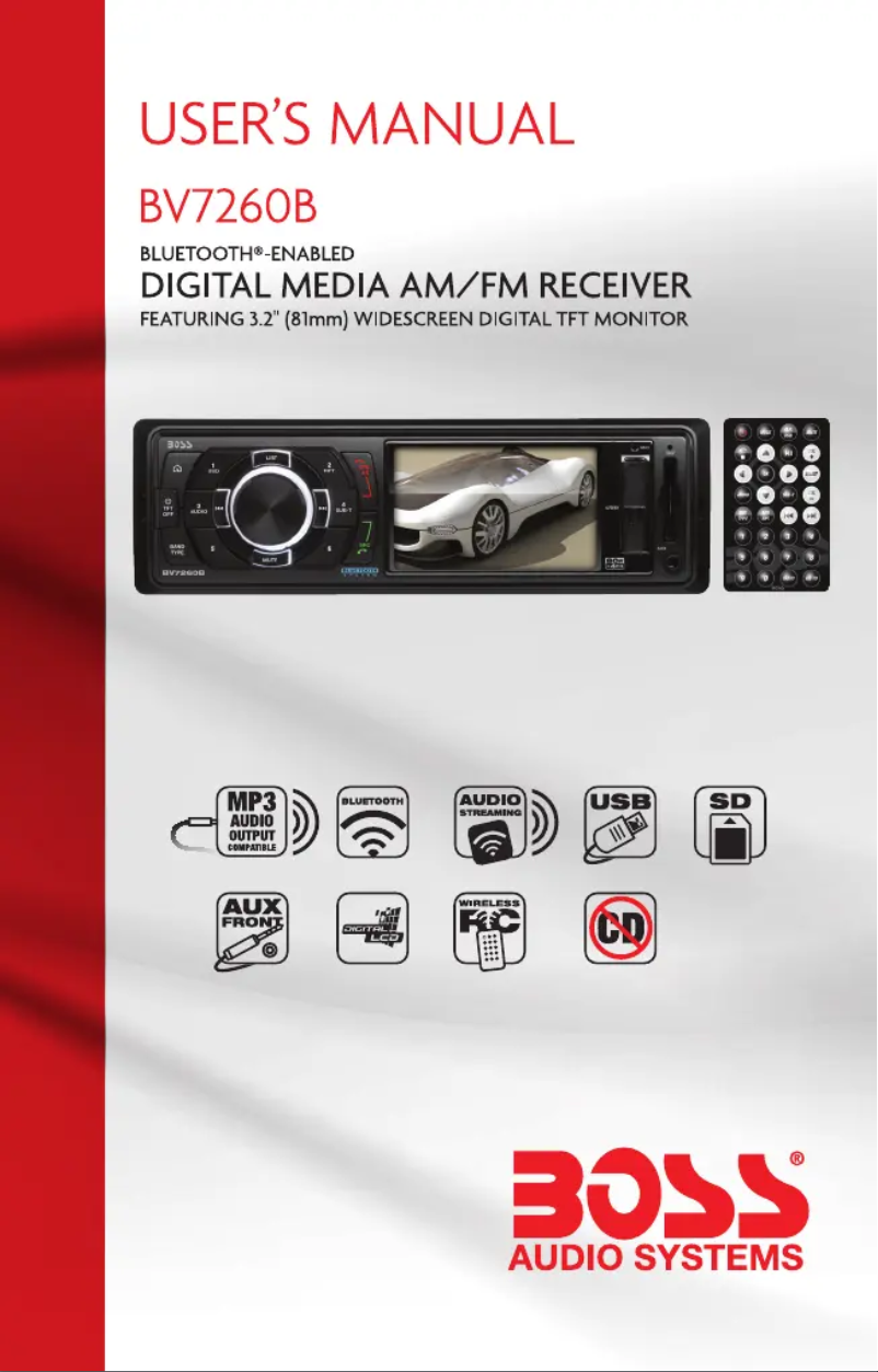 Page 1 de la notice Manuel utilisateur Boss BV7260B