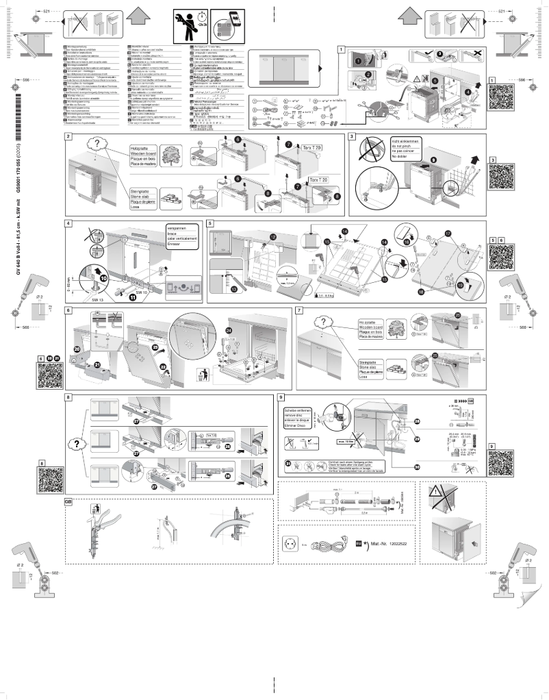 Page 1 of the manual Installation Guide Bosch SGV4HTX31E