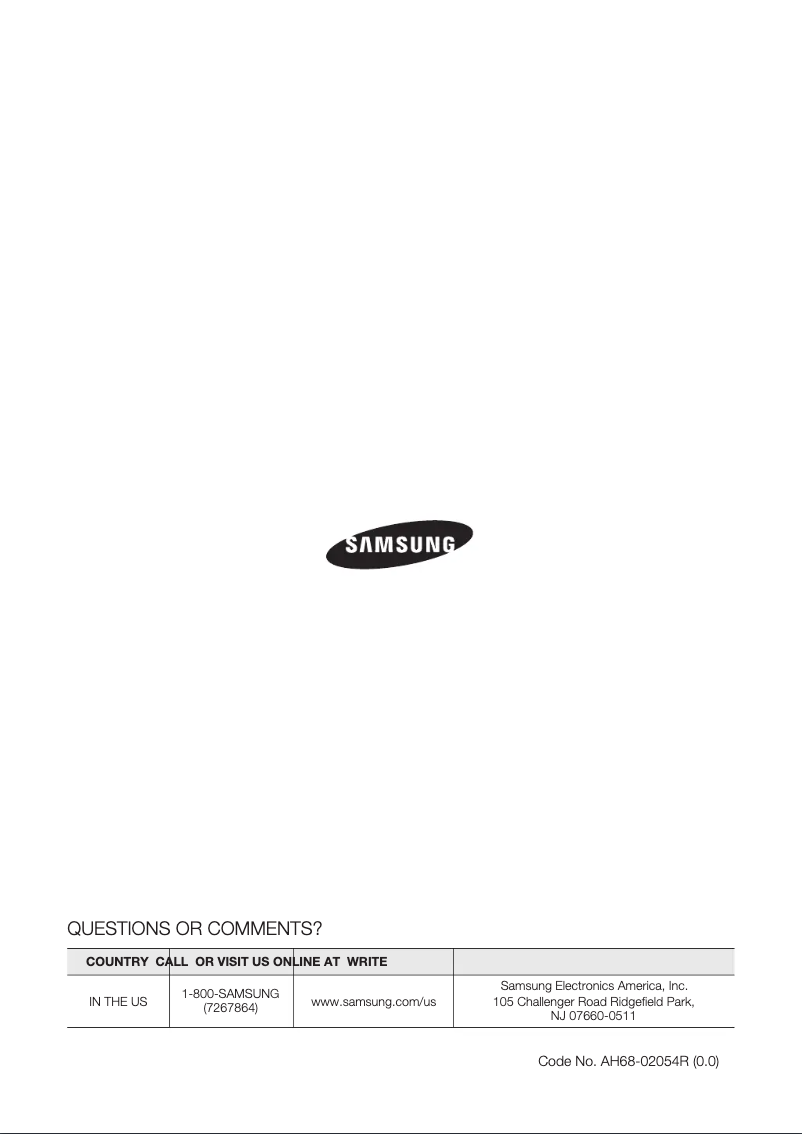 Page 1 de la notice Manuel utilisateur Samsung HT-Z210T