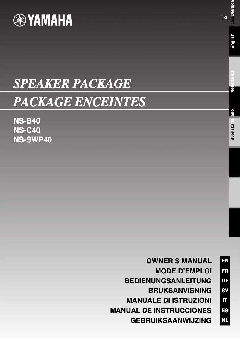 Page 1 de la notice Manuel utilisateur Yamaha YHT-1840