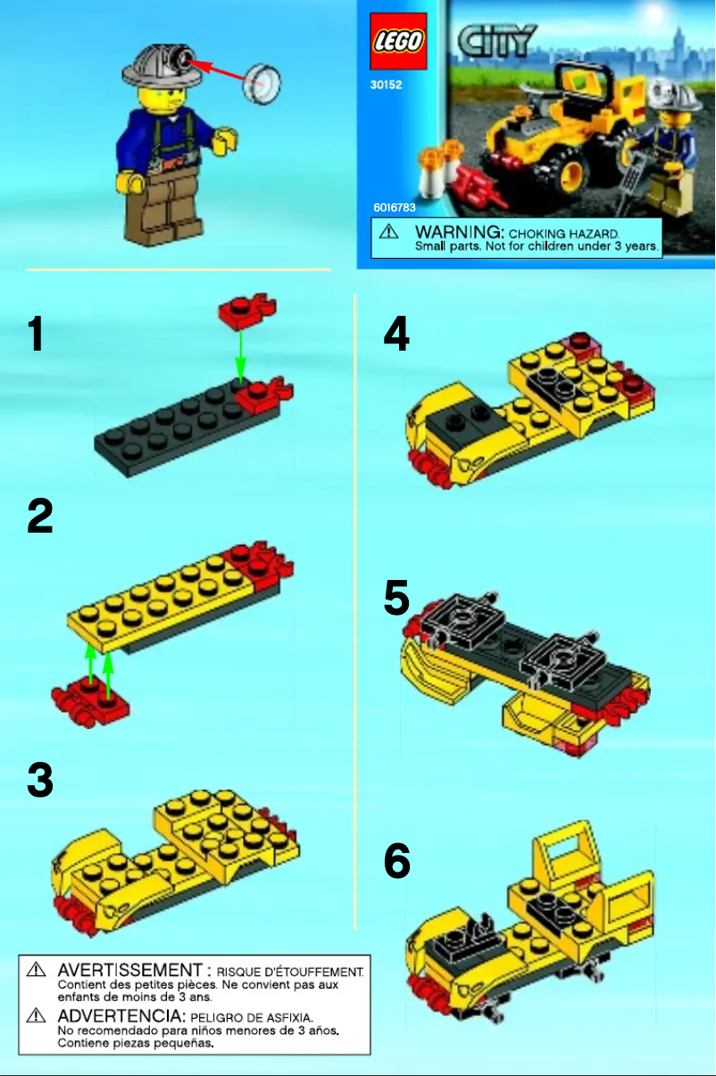 Page 1 de la notice Manuel utilisateur Lego Mining Quad