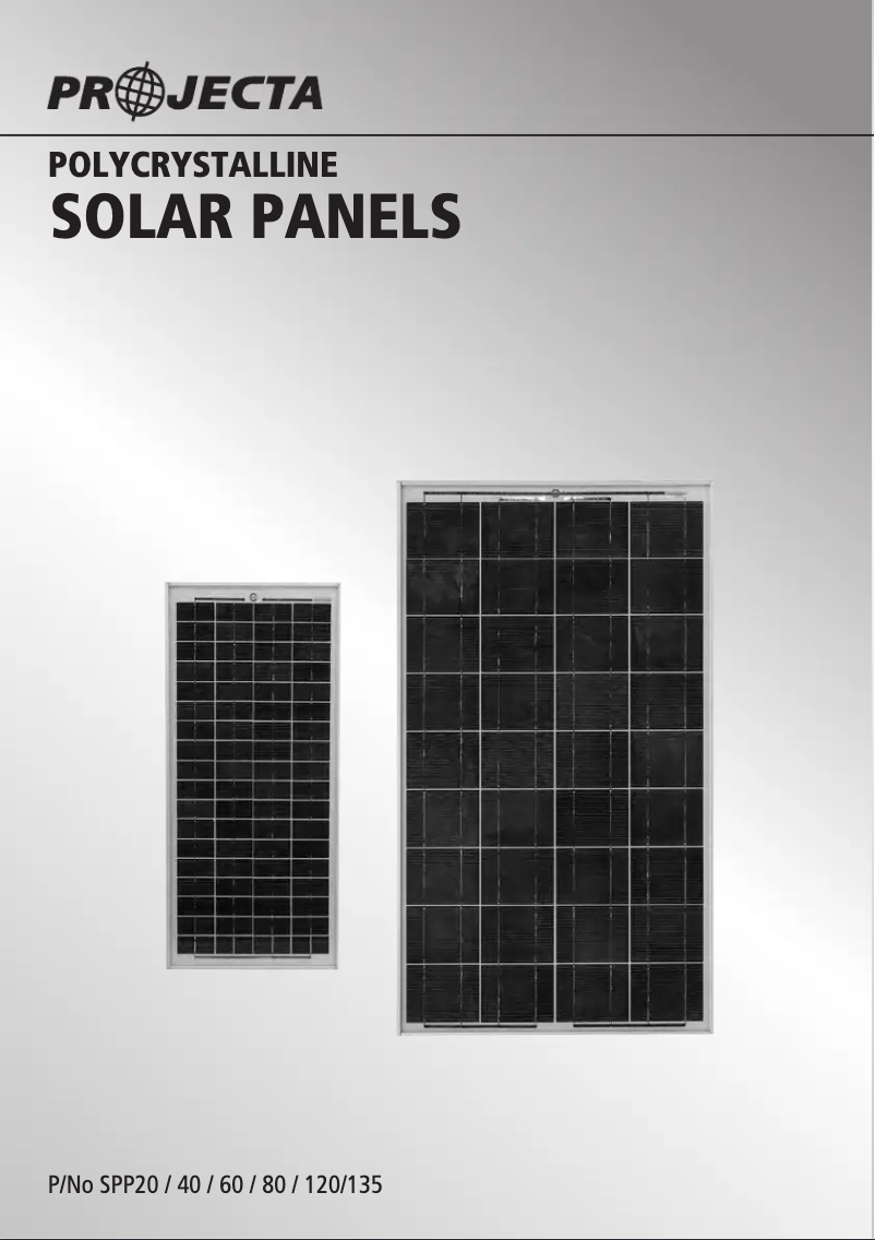 Page 1 de la notice Manuel utilisateur Projecta SPP40