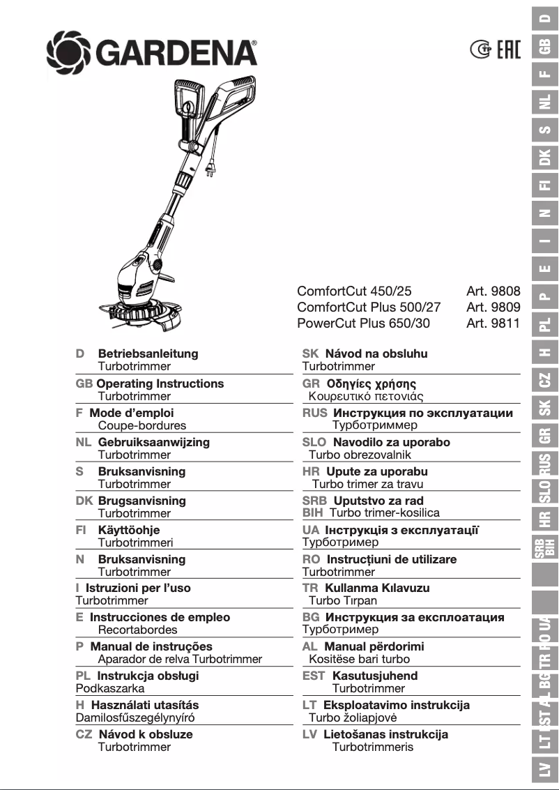 Page 1 de la notice Manuel utilisateur Gardena ComfortCut 450