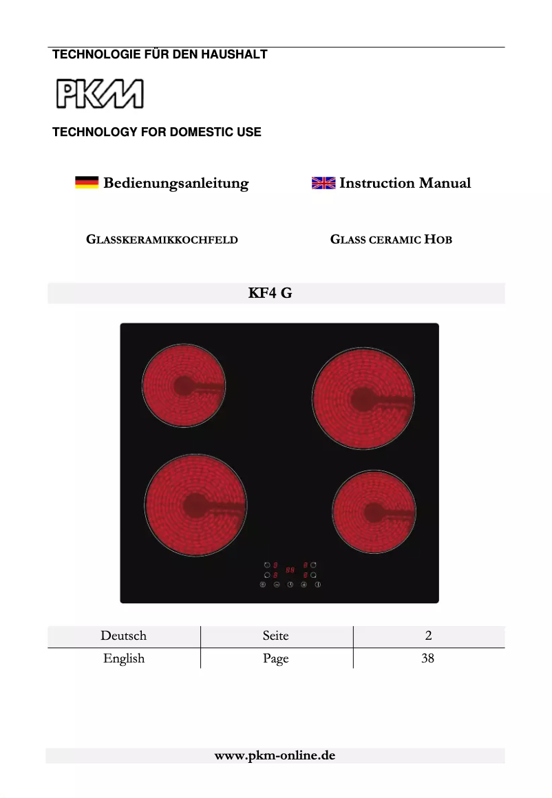 Page 1 de la notice Manuel utilisateur PKM KF4 G