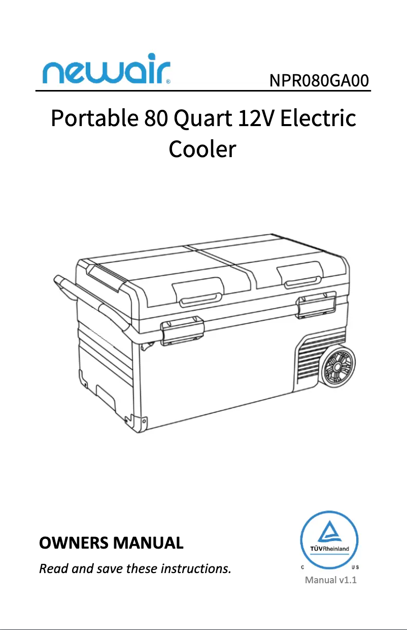 Página 1 del manual Manual de usuario NewAir NAECCCBK000