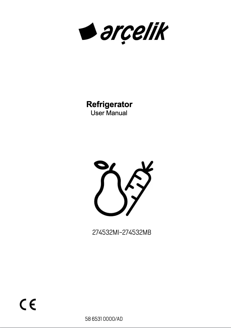 Page 1 de la notice Manuel utilisateur Arçelik 274532 MB