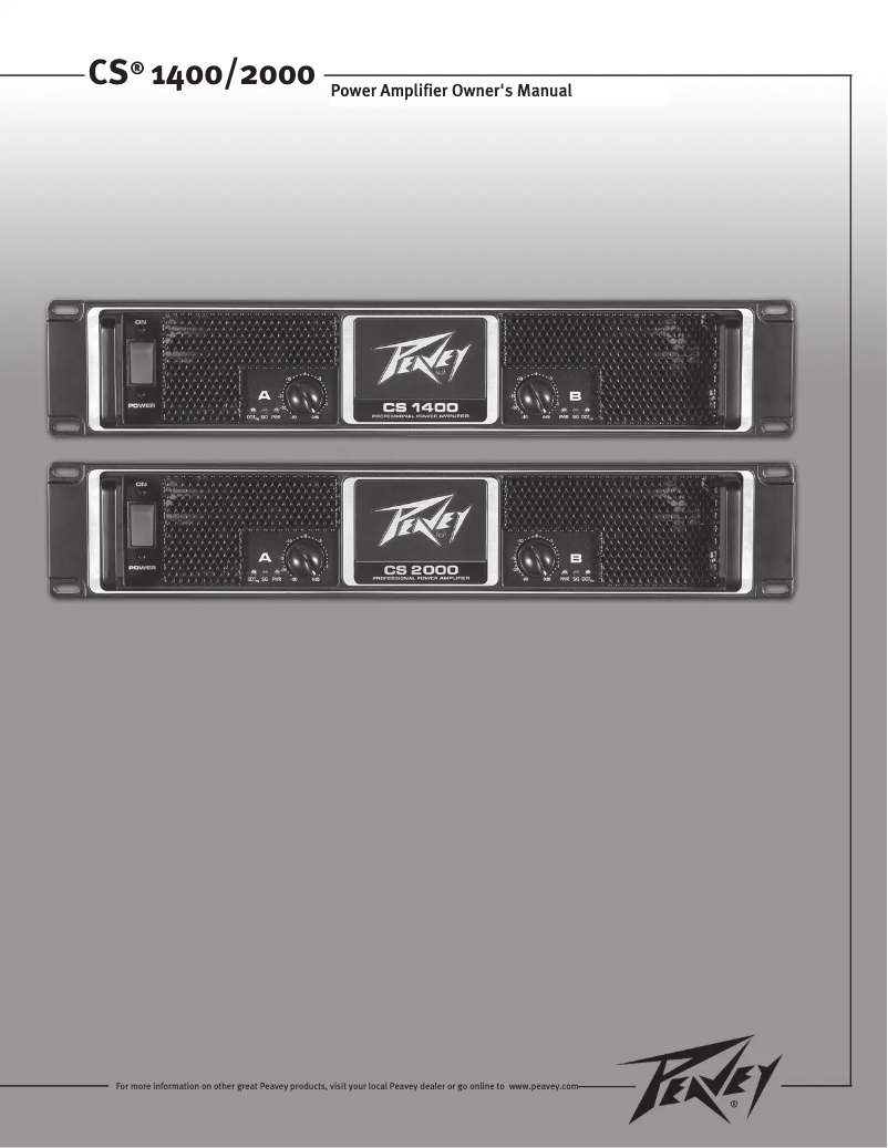 Página 1 del manual Manual de usuario Peavey CS 2000