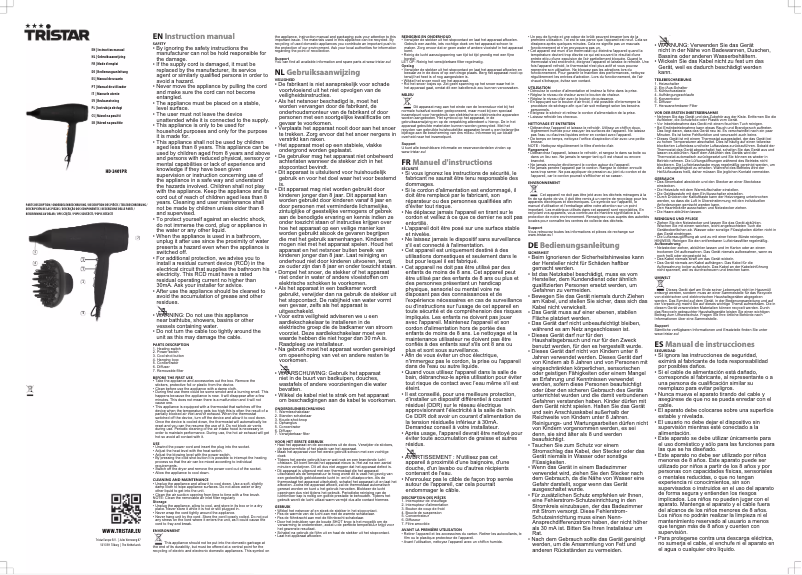 Page 1 de la notice Manuel utilisateur TriStar HD-2401PR