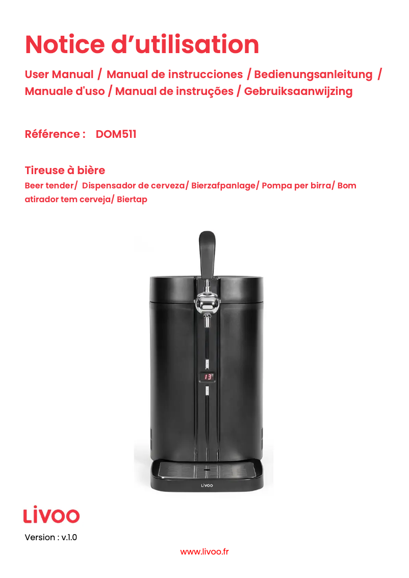 Page 1 de la notice Manuel utilisateur Livoo DOM511