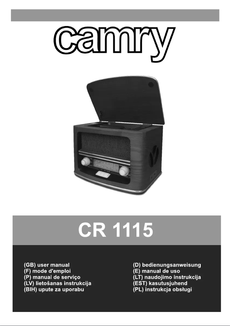 Page 1 of the manual User Manual Adler CR 1115