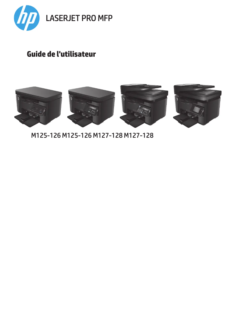 Page 1 de la notice Manuel utilisateur HP LaserJet Pro MFP M125