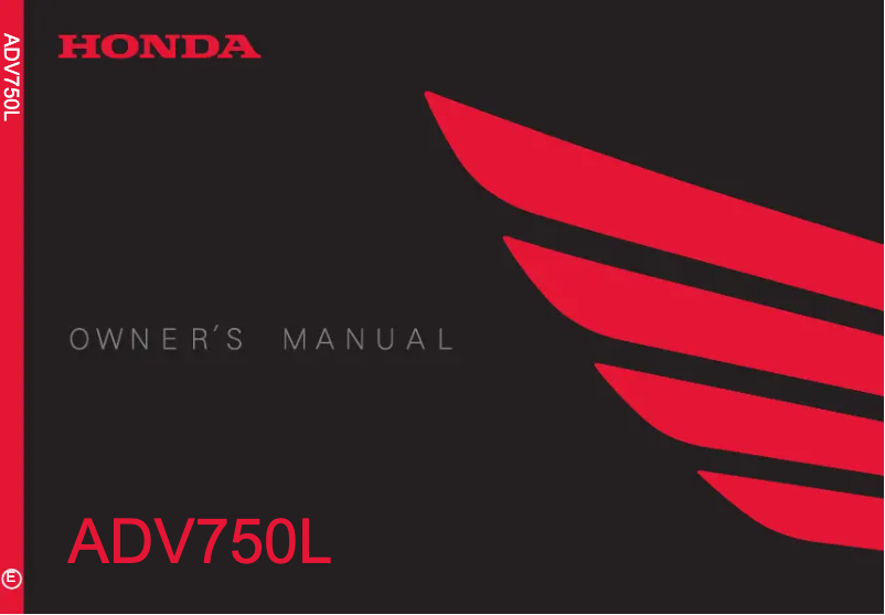 Page 1 de la notice Manuel utilisateur Honda ADV750 (2018)