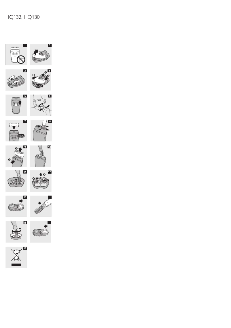 Page 1 of the manual User Manual Philips HQ130