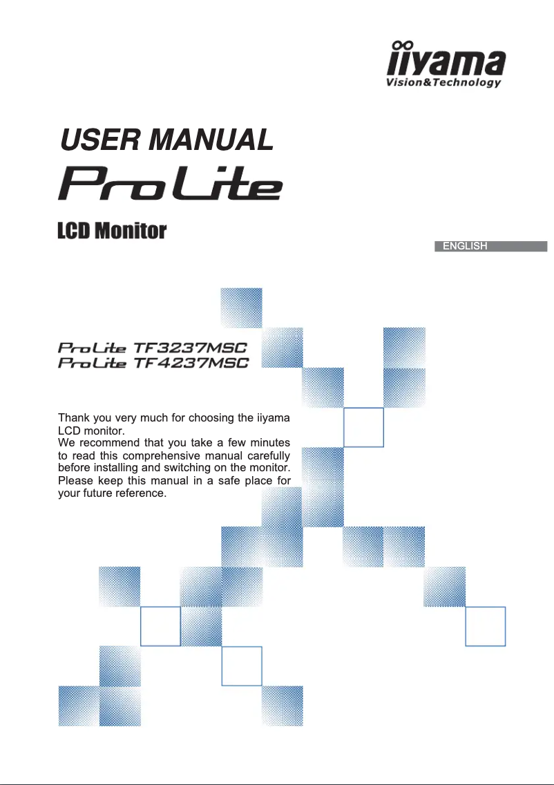 Page 1 de la notice Manuel utilisateur Iiyama TF3237MSC-B1AG