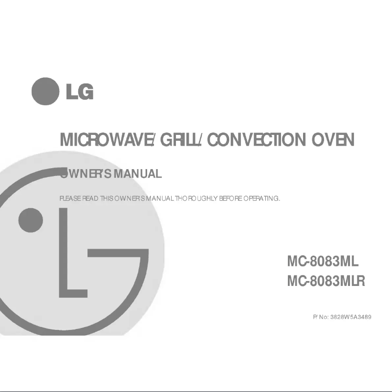Page 1 of the manual User Manual LG MC-8083MLR