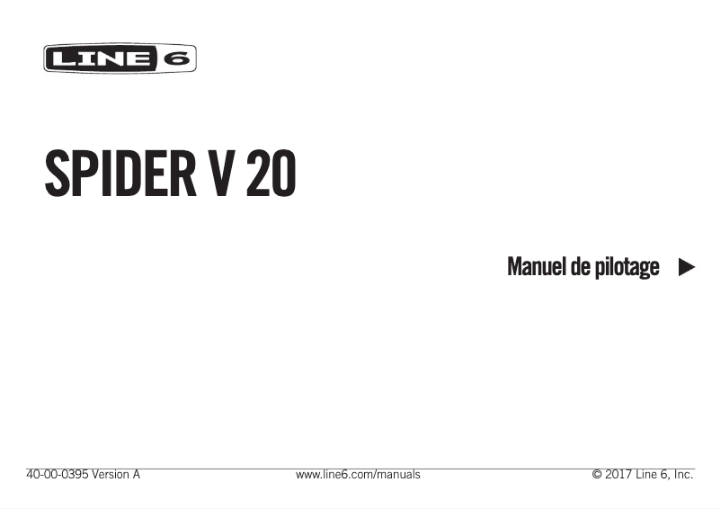 Page 1 de la notice Manuel utilisateur Line 6 Spider V 20 MkII