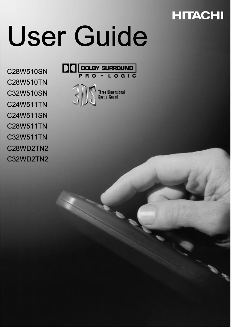 Page 1 de la notice Manuel utilisateur Hitachi C32W511TN