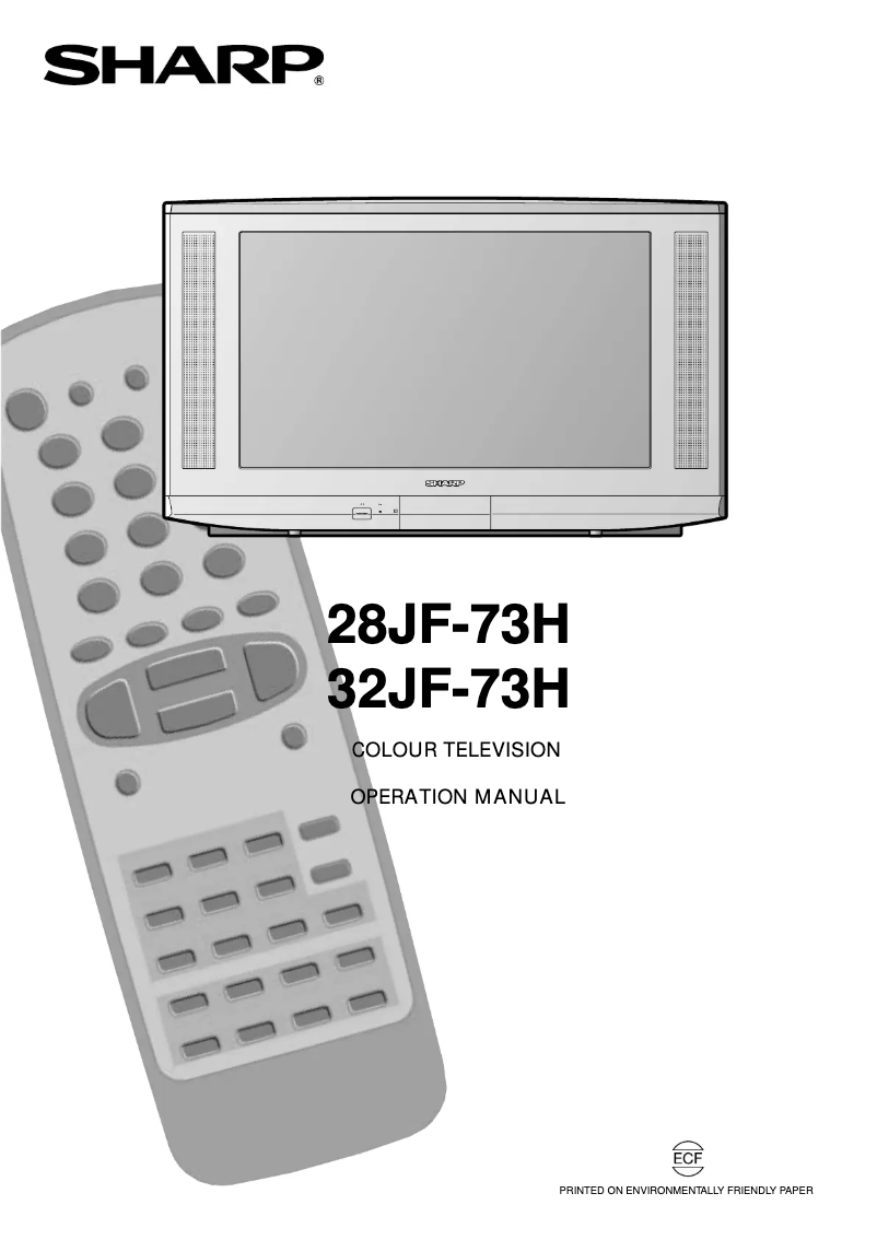 Página 1 del manual Manual de usuario Sharp 28JF-73E