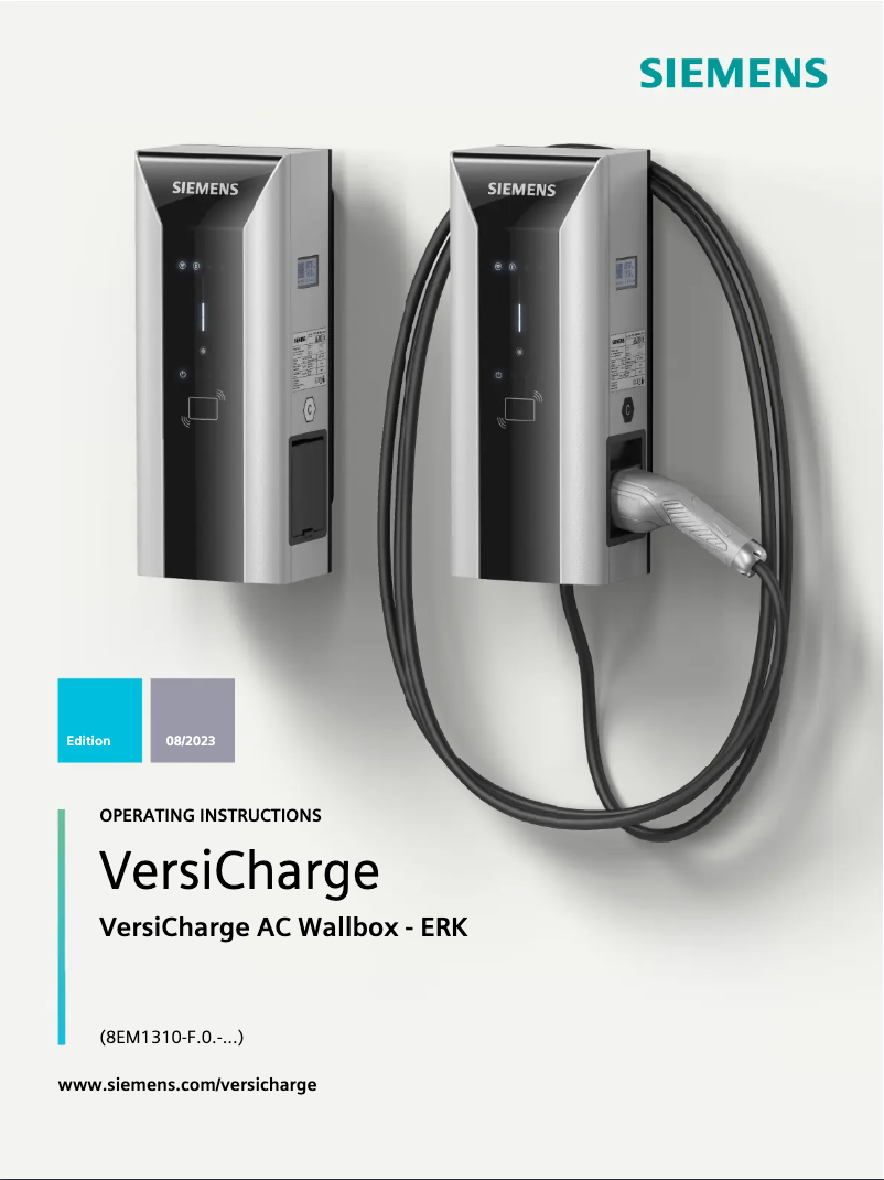 Page 1 de la notice Manuel utilisateur Siemens VersiCharge AC 22kW