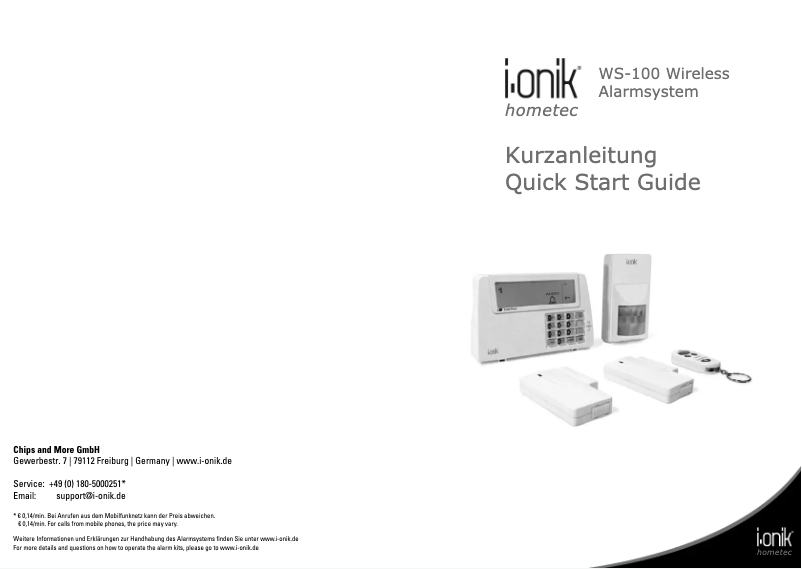 Page 1 de la notice Manuel utilisateur i-onik WS-100