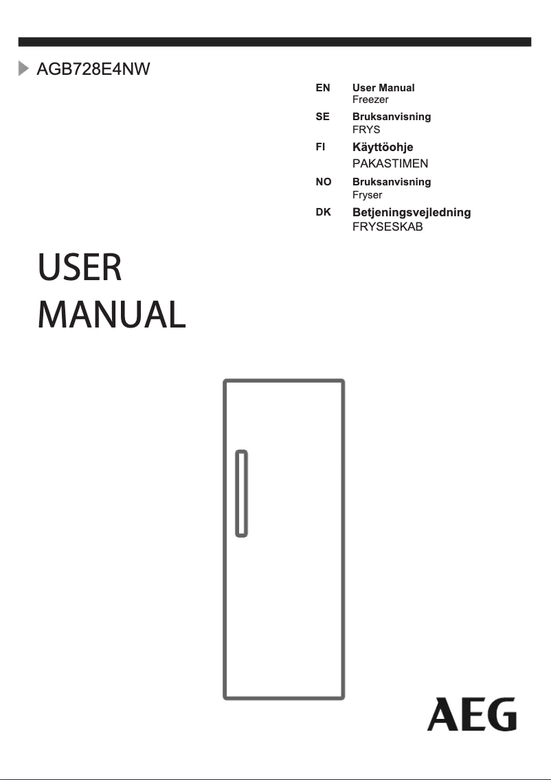 Page 1 de la notice Manuel utilisateur AEG AGB728E4NW