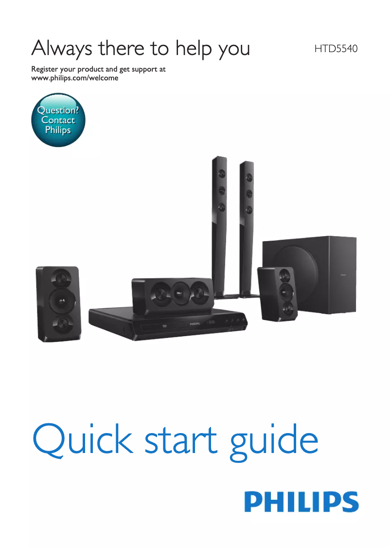 Page n°1 - Manuel utilisateur Philips HTD5540